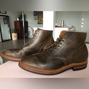 Viberg Leather Lace Up Boots
